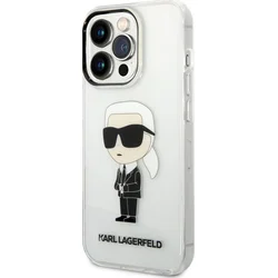 Karl Lagerfeld IML Ikonik NFT Zadný kryt pre iPhone 14 Pro Transparent