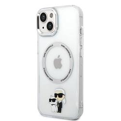 Karl Lagerfeld IML Karl and Choupette NFT MagSafe Zadní Kryt pro iPhone 13 Transparent