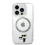 Karl Lagerfeld IML Karl and Choupette NFT MagSafe zadný kryt pre iPhone 13 Pro Transparent