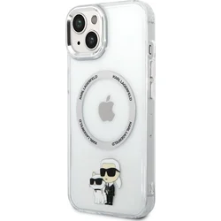 Karl Lagerfeld IML Karl and Choupette NFT MagSafe zadný kryt pre iPhone 13 Transparent