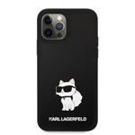 Karl Lagerfeld Liquid Silicone Choupette NFT Zadní Kryt pro iPhone 12/12 Pro Black