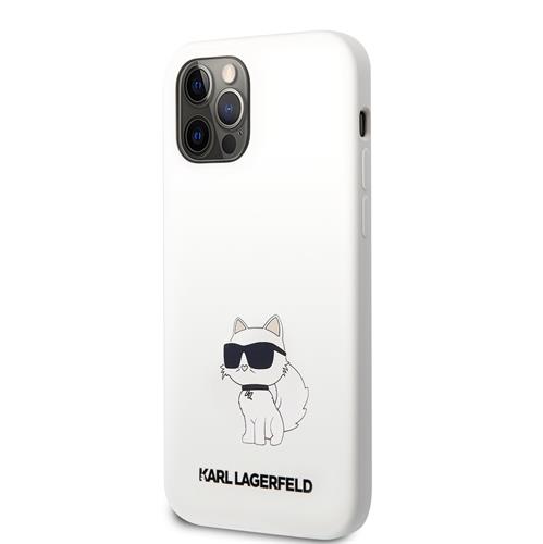 Karl Lagerfeld Liquid Silicone Choupette NFT Zadní Kryt pro iPhone 12/12 Pro White