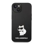 Karl Lagerfeld Liquid Silicone Choupette NFT Zadný kryt pre iPhone 14 Black