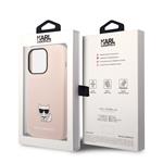 Karl Lagerfeld Liquid Silicone Choupette Zadní Kryt pro iPhone 14 Pro Pink