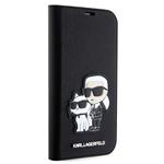 Karl Lagerfeld PU Saffiano Karl and Choupette NFT Book Pouzdro pro iPhone 12/12 Pro Black