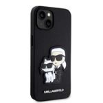 Karl Lagerfeld PU Saffiano Karl and Choupette NFT zadný kryt pre iPhone 13 Black