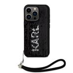 Karl Lagerfeld Sequins Reversible Zadní Kryt pro iPhone 13 Pro Max Black/Silver