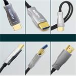 KB PremiumCord optický fiber HDMI 2.0 4K@60Hz kabel 100m, M/M, zlacené konektory