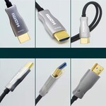 KB PremiumCord optický kábel HDMI 2.0 4K@60Hz 100 m, M/M, pozlátené konektory