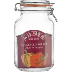 Kilner Zavařovací sklenice s klipem hranatá, 2l