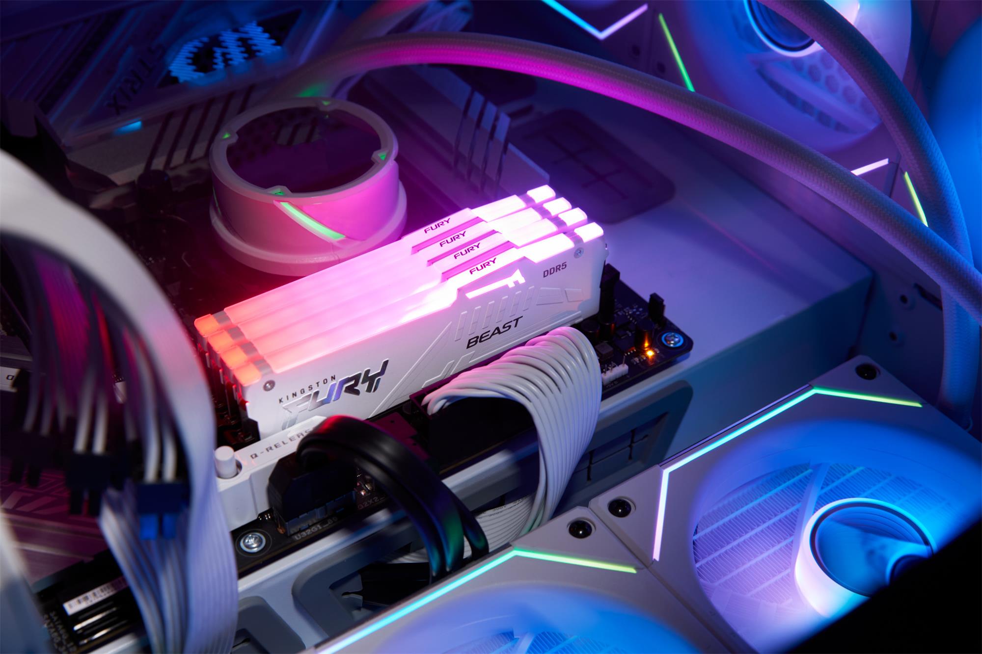 Kingston Fury Beast DDR5 RGB 32 GB 6000 MHz, AMD EXPO, biela