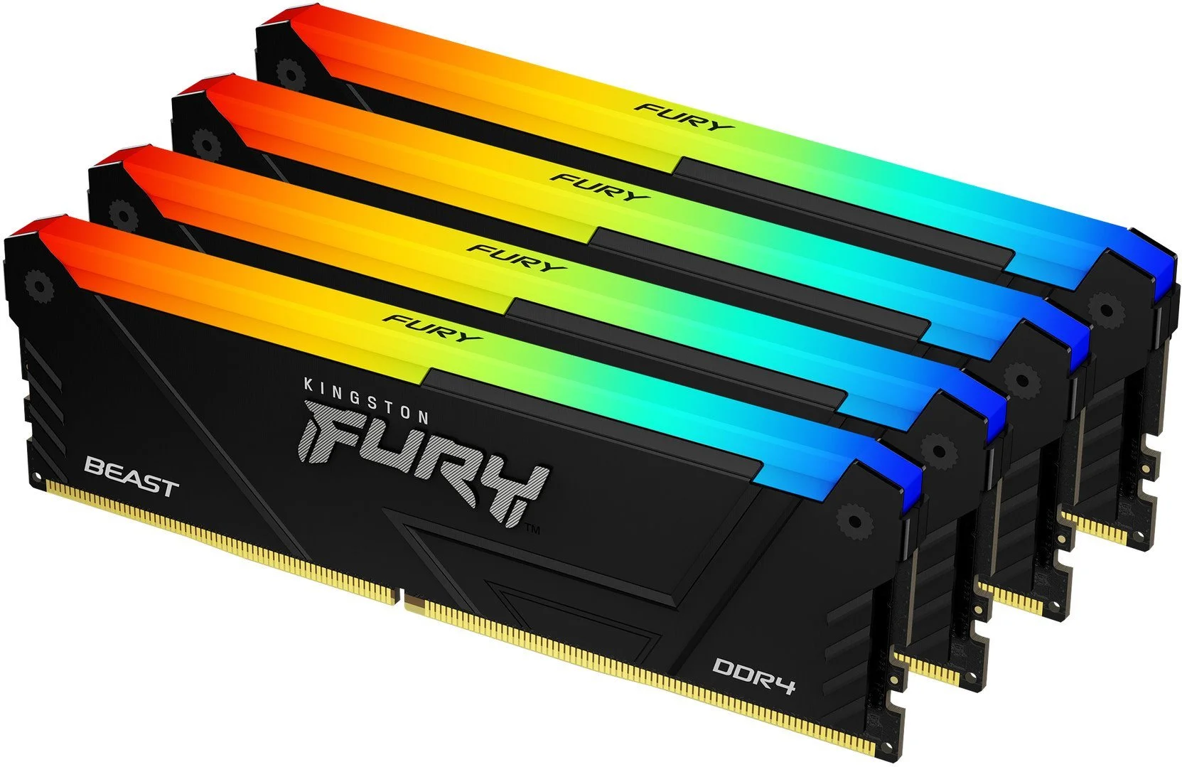 Kingston Fury Beast DIMM DDR4 64GB 3200MHz 1Gx8 RGB (sada 4x16GB)