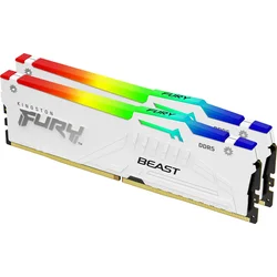 Kingston Fury Beast White DDR5 32GB 6000MHz CL30 RGB chladič AMD EXPO (Kit 2x16GB)
