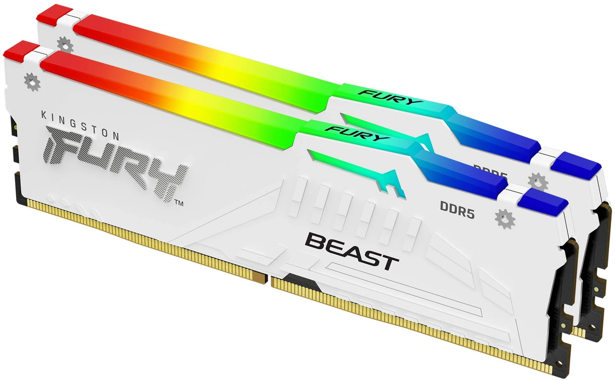 Kingston Fury Beast White DDR5 64GB 6000MHz CL30 RGB chladič AMD EXPO (Kit 2x32GB)