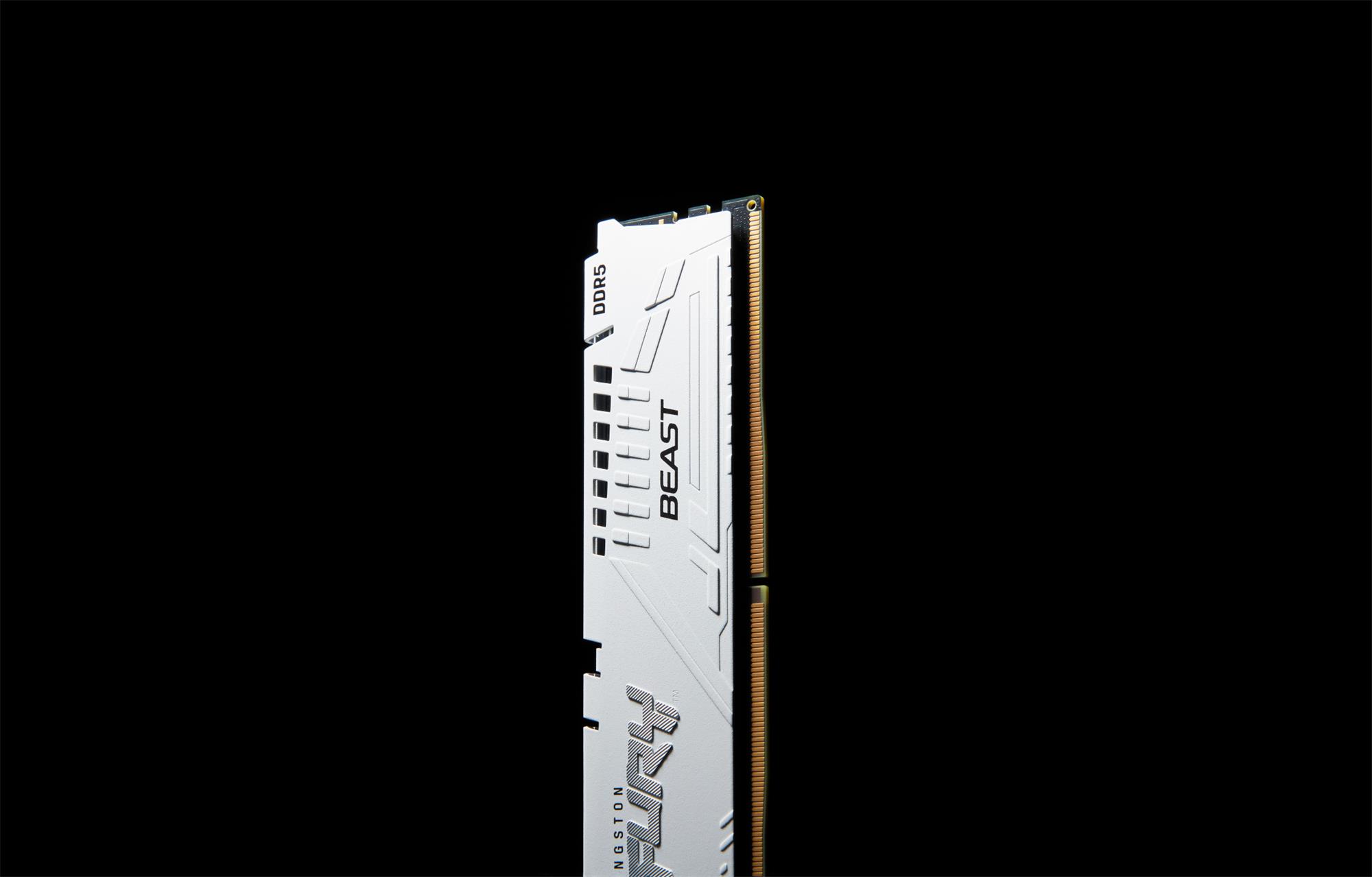 Kingston Fury Beast White DDR5 DIMM 32GB 6000MHz, AMD EXPO, biela (sada 2x 16GB)