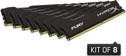 Kingston HyperX Fury 64GB (Kit 8x8GB) 2133MHz DDR4 CL14, černý chladič