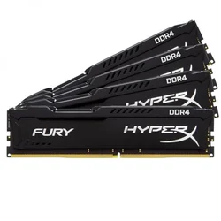 Kingston HyperX Fury DDR4 64GB (Kit 4x16GB) 2400MHz CL15, černý chladič