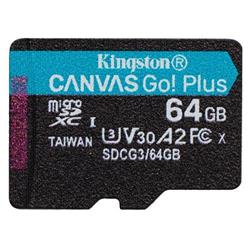 KINGSTON micro SDXC 64GB Canvas Go! Plus A2 U3 V30 170MB/s bez adaptéru