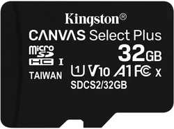 Kingston microSDHC 32GB Canvas Select Plus A1 C10 Card (rychlost až 100 MB/s) bez adaptéru