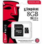 Kingston microSDHC 8GB Industrial + SD adaptér SDCIT2/8GB