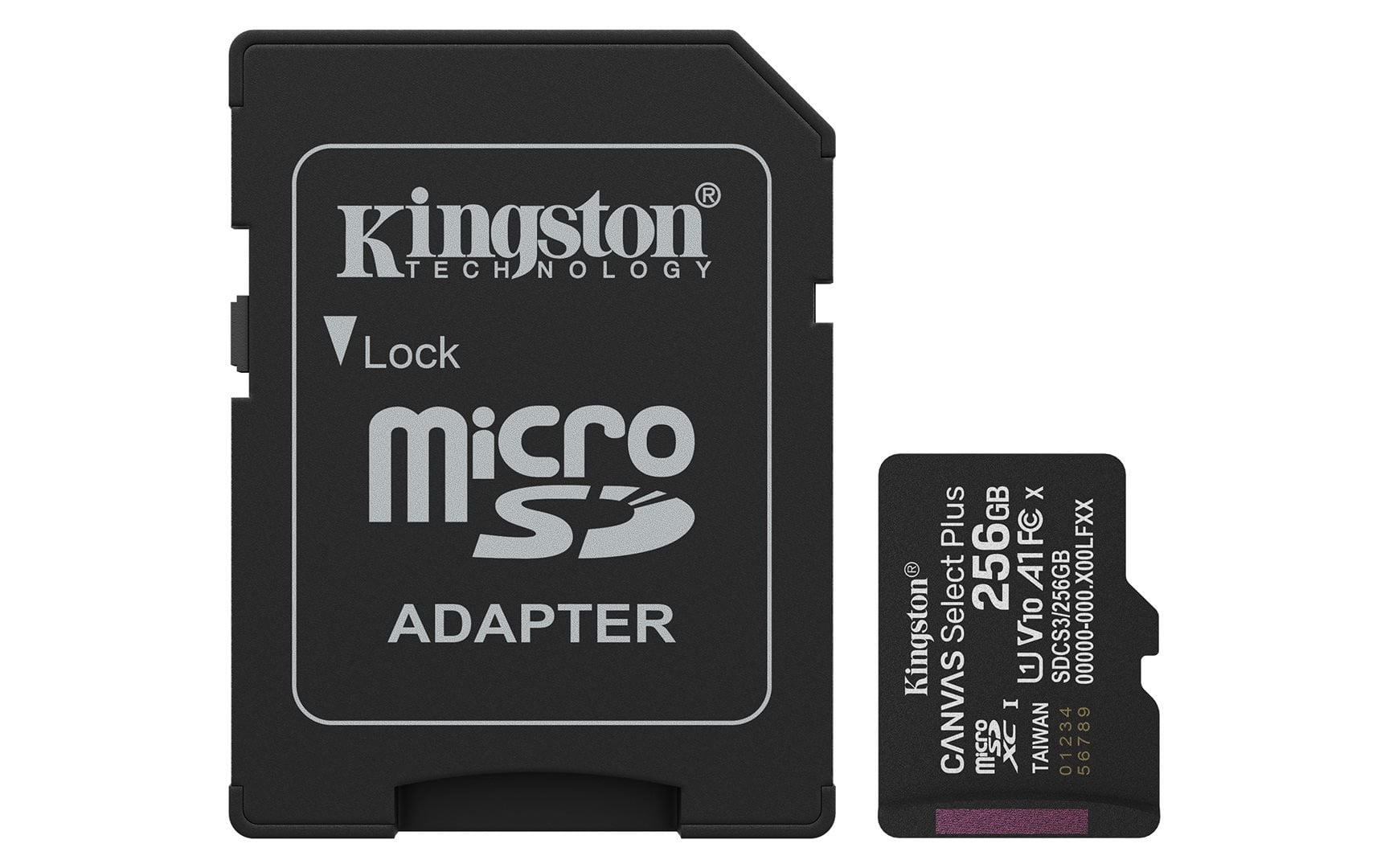 KINGSTON microSDXC 256GB Canvas Select Plus + SD adaptér