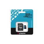 KINGSTON microSDXC 512GB Canvas Go Plus + SD adaptér