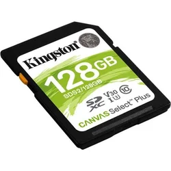 KINGSTON SDXC 128GB Canvas Select Plus A1 C10 Card (čtení 100 MB/s, zápis 85MB/s)