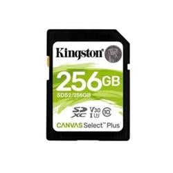 KINGSTON SDXC 256GB Canvas Select Plus A1 C10 Card (čtení 100 MB/s, zápis 85MB/s)