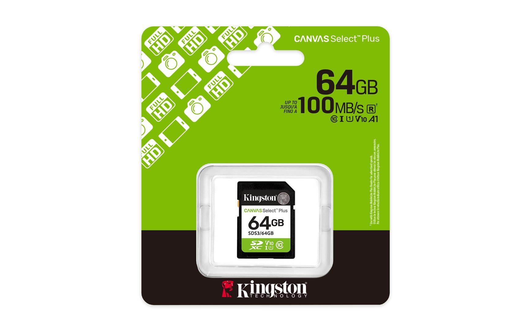 Kingston SDXC 64GB Canvas Select Plus Gen 3