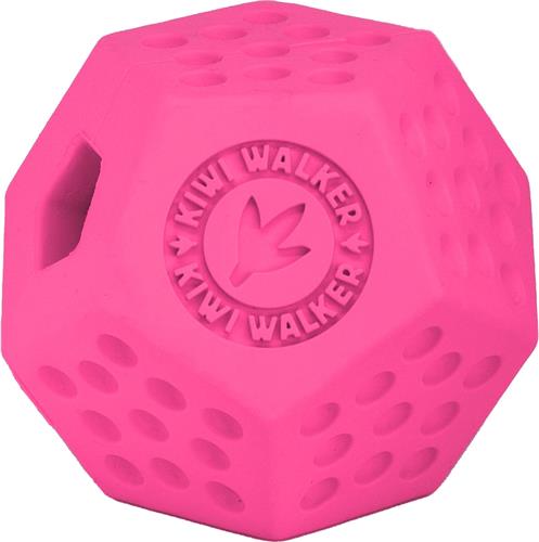 Kiwi Walker Gumová hračka DODECABALL s dírou na pamlsky, Maxi 8cm, Růžová