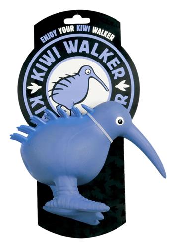 Kiwi Walker Latexová pískacia hračka Kiwi, veľkosť M 11,5 cm, modrá