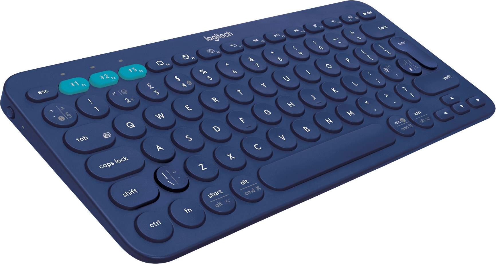 Klávesnica Logitech Multi-Device Bluetooth Keyboard K380, UK, bezdrôtová, modrá