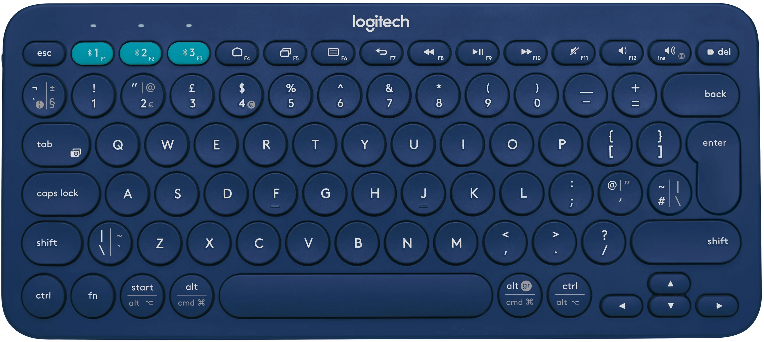 Klávesnica Logitech Multi-Device Bluetooth Keyboard K380, UK, bezdrôtová, modrá
