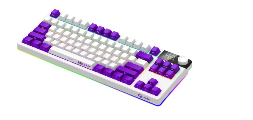 Klávesnica LORGAR KBP70TKLW, mechanická TKL, 75%, bezdrôtová herná, biela, CS