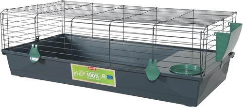 Klietka pre hlodavce Zolux EHOP 120cm sivá/zelená s vybavením