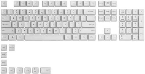 Kľúčenky Glorious GPBT - 114 PBT, ANSI, US-Layout, arktická biela