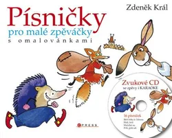Kniha Písničky pro malé zpěváčky s omalovánkami + pastelky + AUDIO CD