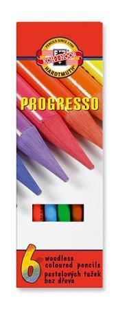 KOH-I-NOOR Farebné ceruzky "Progresso 8755/6", 6ks, bez dreva