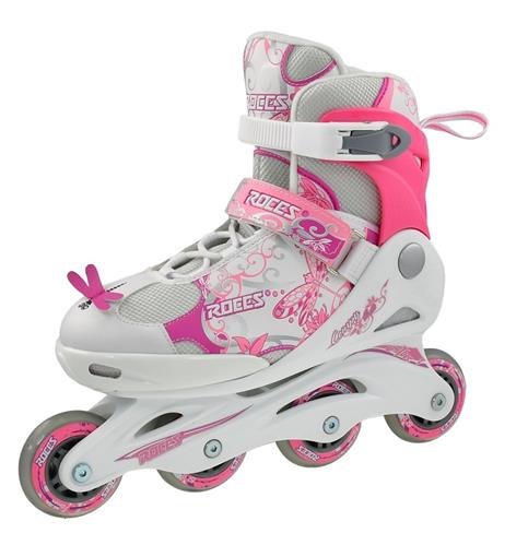 Kolečkové brusle ROCES COMPY 6.0 Girl, bílo - růžové, vel. L (38-41)
