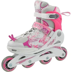 Kolečkové brusle ROCES COMPY 6.0 Girl, bílo - růžové, vel. L (38-41)
