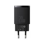 Kompaktný rýchlonabíjací adaptér Baseus USB-A + Type-C 20W EU, čierny