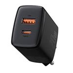 Kompaktný rýchlonabíjací adaptér Baseus USB-A + Type-C 20W EU, čierny