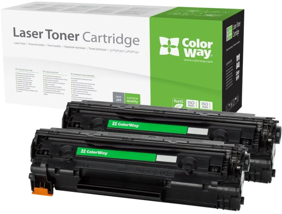 Kompatibilný toner ColorWay HP CF217A/ 2x 1600 strán/ čierny/ dvojbalenie