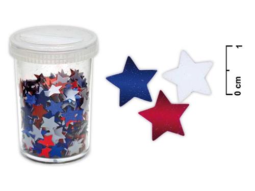 Konfety hvězdičky 25g mix barev