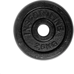 Kotouč inSPORTline 2,5kg, kovový, pro 30mm tyč