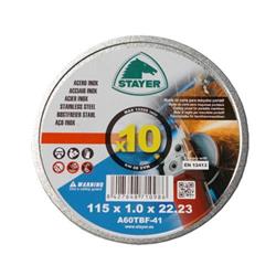 Kotúč na rezanie kovov STANDARD T41, O 125 x 1 x 22,23 mm, 10 ks, STAYER