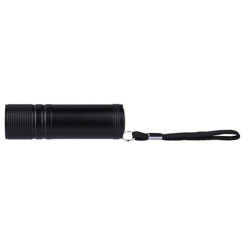 Kovová LED baterka, 3W COB LED, 3x AAA čierna