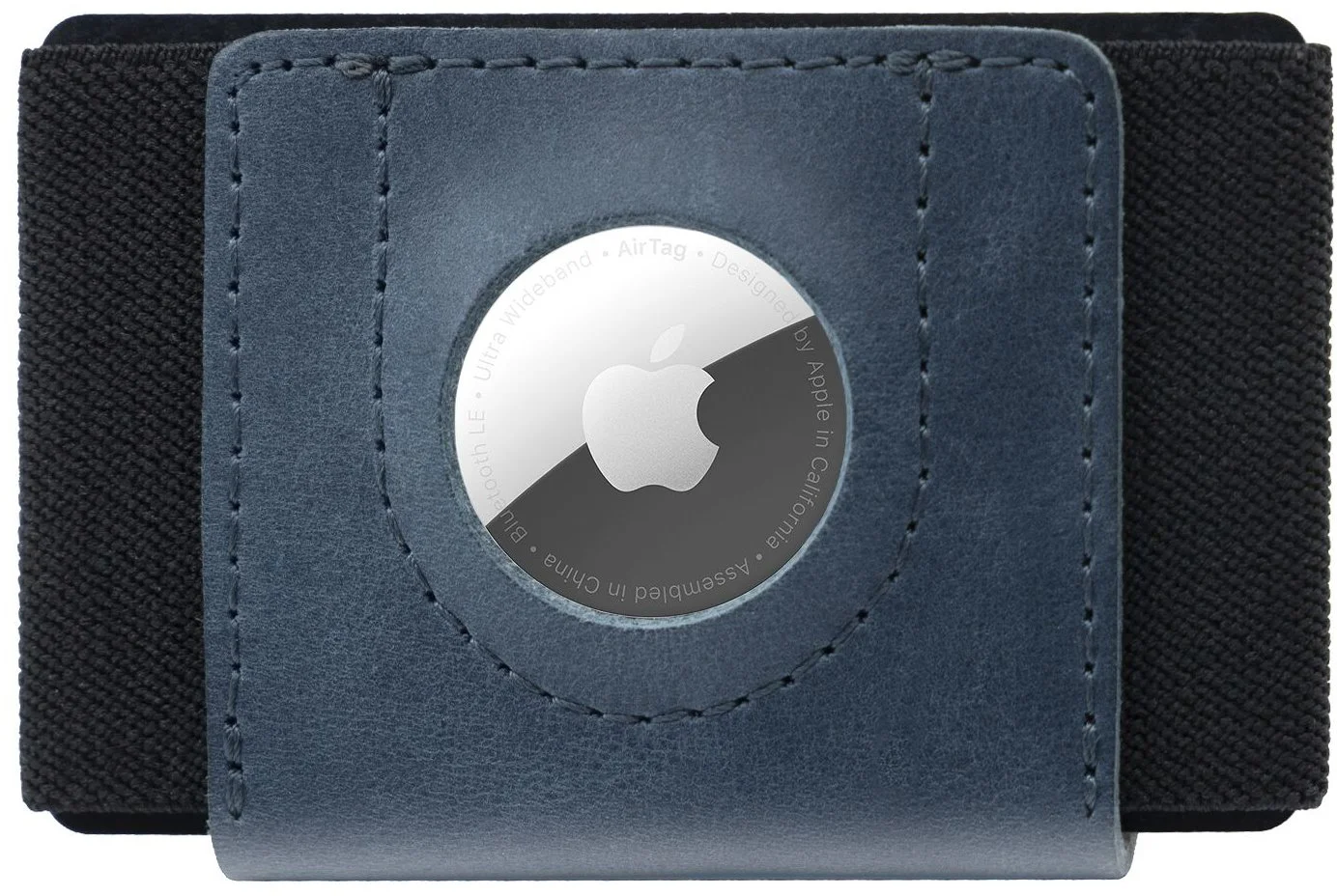 Kožená peňaženka Tiny Wallet for AirTag z pravej hovädzia koža, modrá FIXWAT-STN2-BL