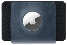 Kožená peňaženka Tiny Wallet for AirTag z pravej hovädzia koža, modrá FIXWAT-STN2-BL