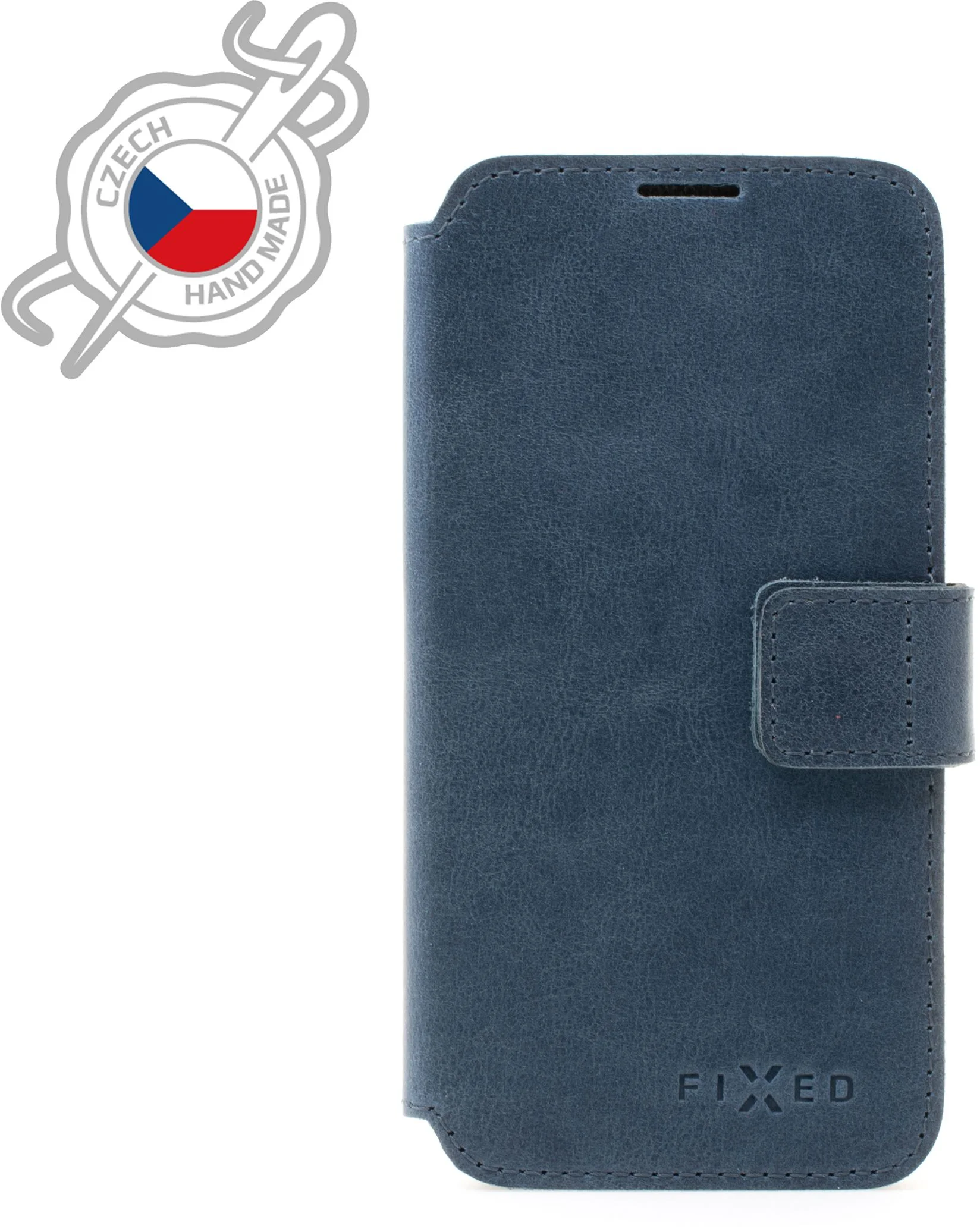 Kožené pouzdro typu kniha FIXED ProFit pro Apple iPhone 7/8/SE (2020/2022), modré
